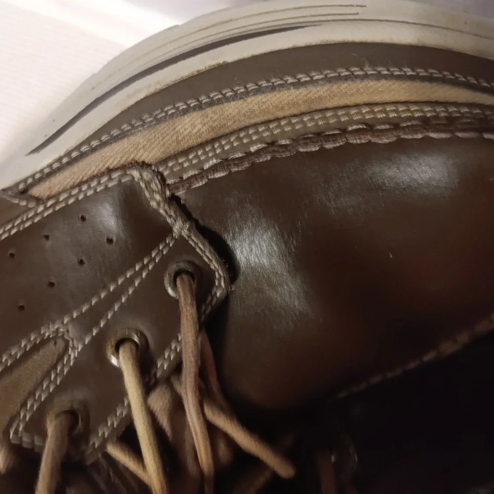 Skechers Mens Sz 11 Expended Menson Brown Leather Loafer Boat Shoe 56296 EUC